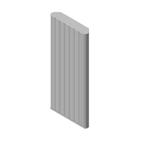 Šamotová deska zadní střed KV 075 01 (B)